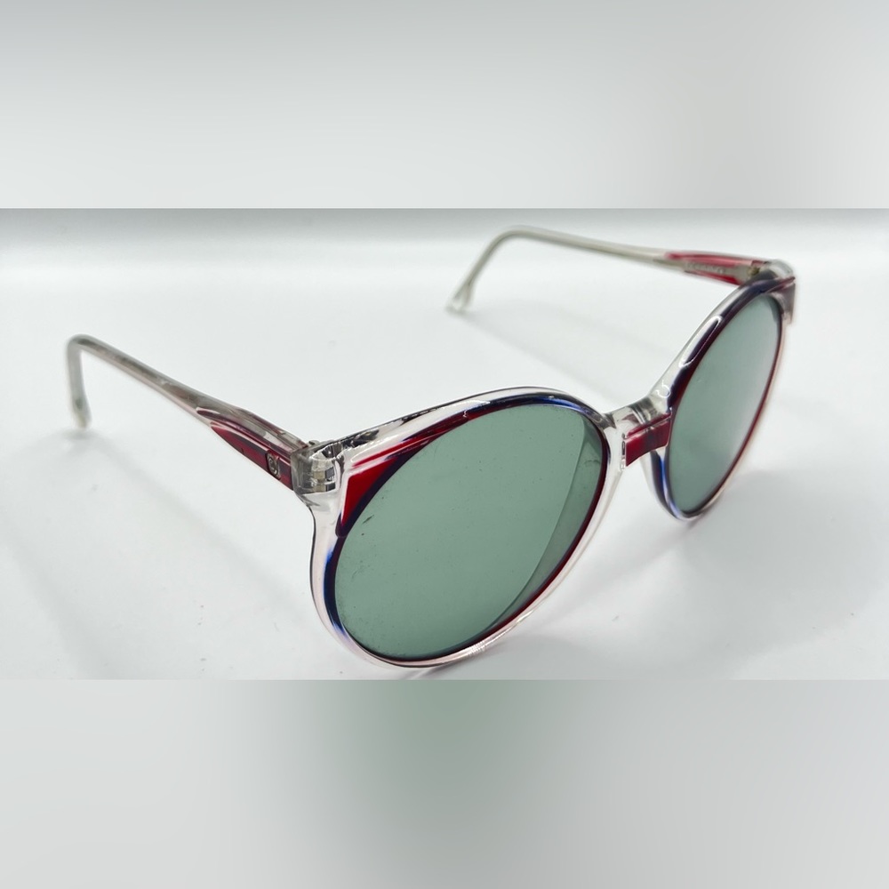 Vintage Corning 015M Translucent Burgundy Oval Sunglasses Frames
